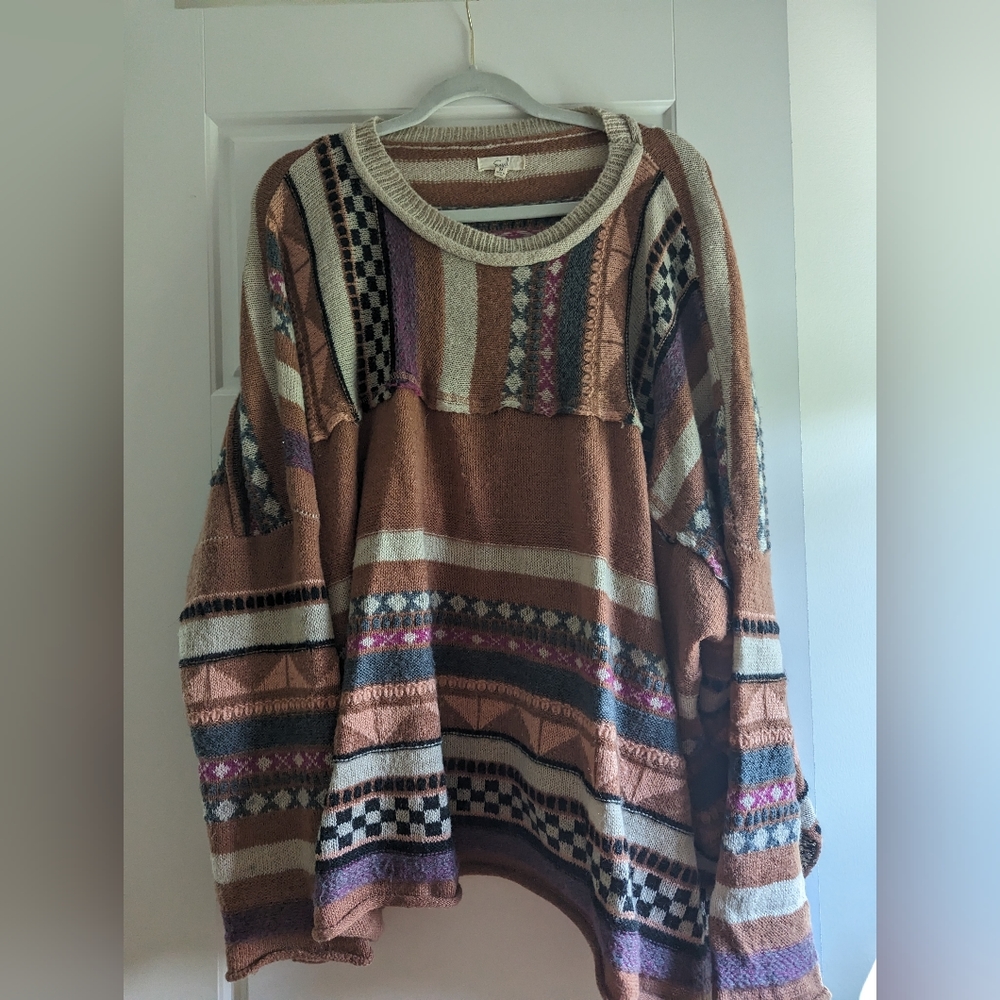 Easel Plus Size Funky Sweater